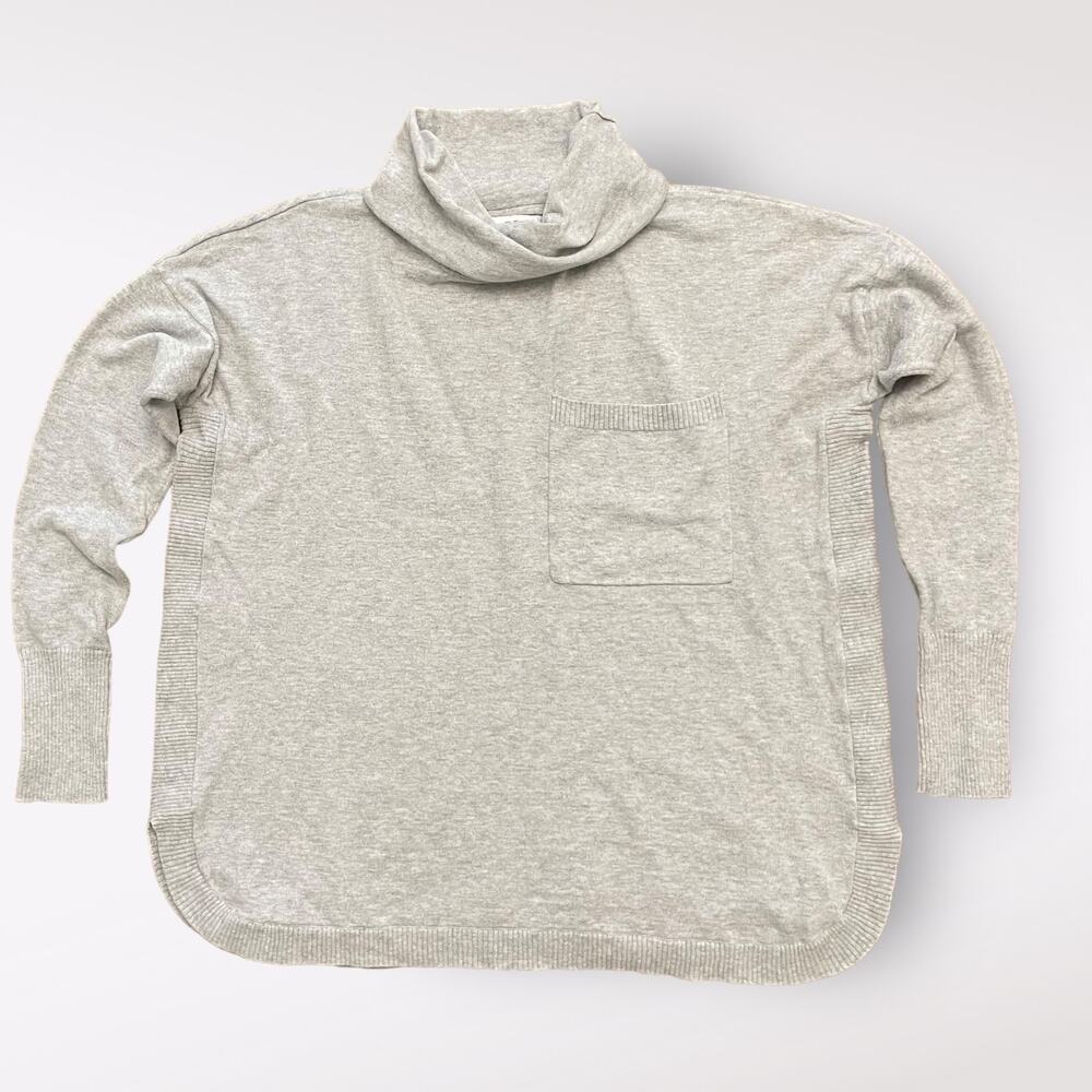 Vineyard Vines Wool Cotton Blend Turtleneck Sweater‎ Womens Gray Size S
